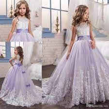 Lovely Flower Girl Delicate Lace Miniature Dress Wedding Party Girl Tulle Dress On The Kids Flower Girl Dresses Girls Pageant Dresses Cute Flower Girl Dresses