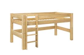 Auch unter dem hochbett kann man es sich prima gemütlich machen (vorhänge selbst genäht). Halbhohes Kinder Hochbett Dolphin Moby Aus Massivholz Mit Gerader Leiter Von Moby Gunstig Bestellen Skanmobler