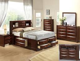 Emily Dark Finish Wood Queen Storage 5 Pc Bedroom Set 1999 Furniture Mattress Wholesalers