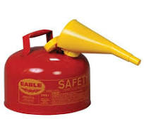 2.5 Gal Red Steel Safety Can for Flammables | Funnel | Type ...