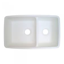 contoured large/small double bowl