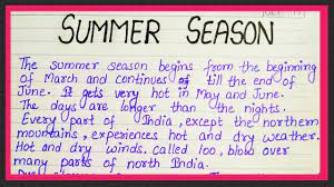 Essay on summer season • india is a land which has been gifted with a variety of seasons. Essay On Summer Season Essay On Summer Vacation Short Paragraph On Summer Season In India Youtube