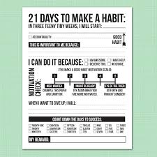 The Original 21 Days To Make A Good Habit Printable Pdf Etsy How To Plan Good Habits Habits