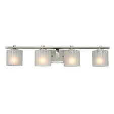 Hampton Bay Sheldon 4 Light Brushed Nickel Bath Bar Light Vanity Ew1361sba Walmart Com Walmart Com