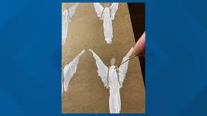 Artist paints angel ornamanets for stranger's mother's funeral