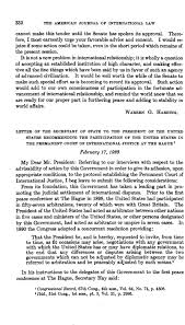Get the right travel authorization for the united states. Letter Of The Secretary Of State To The President Of The United States Recommending The Participation Of The United States In The Permanent Court Of International Justice At The Hague1 American