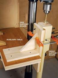 Slick Way To Drill A Large Straight Hole In The End Of A Post It Works Great And Makes Easy Woodworking Projects Woodworking Drill Press Woodworking Projects