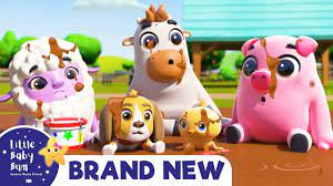 Farm Animal Sounds Wheels On The Bus Lellobee Brand New Nursery Rhymes For Kids Youtube