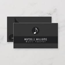 15% off with code zazpartyplan. Musician Black Business Card With Music Note Zazzle Com In 2021 Music Business Cards Black Business Card Musician Business Card