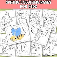 Free coloring for kids is fun, entertainment and learning. Spring Coloring Pages For Kids Itsybitsyfun Com