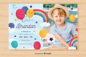 They're highly customizable, which means you can take the template, load it in the dashboard, and find the right tools to add a personal touch to your invitation. Kids Birthday Invitation Card Images Free Vectors Stock Photos Psd