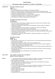 tender resume samples velvet jobs