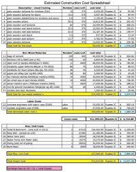 Construction Estimate Worksheet Home Construction Cost Building A House Cost House Cost