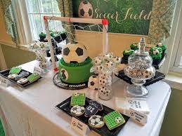 Sport Soccer Baby Shower Party Ideas Photo 4 Of 17 Soccer Birthday Parties Soccer Birthday Soccer Baby