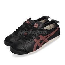 Details About Asics Onitsuka Tiger Mexico 66 Black Burnt Red Men Women Unisex 1183a201 002