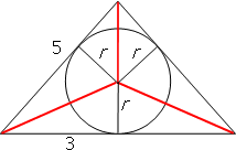 Circle inscribed in a triangle. Mathschallenge Net