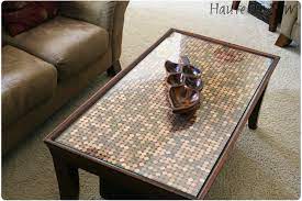 Salvaged wood and architectural remnants are prime candidates to be repurposed as furniture. Rhapsody Of Cacophony Pin Ed It Made It 08 06 Penny Table Penny Table Top Painted Backsplash