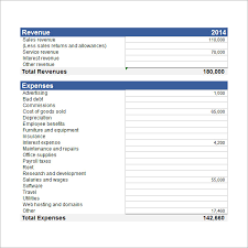 income statement template