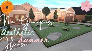 Roblox L Bloxburg No Gamepass Aesthetic Summer House L Bloxburg Aesthet Bloxburg Roblox Bloxburgroblox Rblo Cute House Simple House Plans Summer House