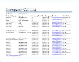They are easily editable which means that adding in your. Ms Excel Emergency Call List Template Word Excel Templates