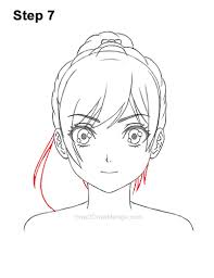 In this anime hair drawing tutorial video, i'll be sharing some tips on how to. How To Draw A Manga Girl With A Ponytail Front View Step By Step Pictures How 2 Draw Manga
