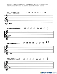 This pdf contains two versions of music theory test no 1. Writing Ascending Major Scale Worksheet