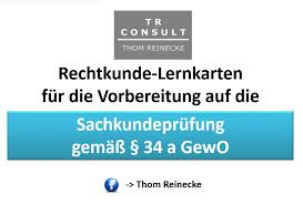 (1) wer gewerbsmäßig leben oder 2. Sachkundeprufung 34a Gewo Rechtsgrundlagen Tr Consult Security Lernkarten