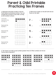 Use This Ten Frame Model Worksheet To Practice Math For Kindergarten And First Grade Ten Frame 1st Grade Math Worksheets Free Math Worksheets