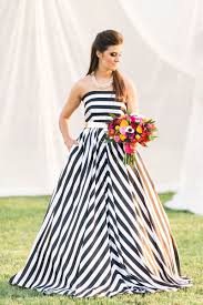 Kate Spade Inspired Shoot Bespoke Bride Wedding Blog Striped Wedding Dress Striped Bridesmaid Dresses White Stripes Wedding