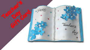 Easy tutorial, video & free printable template designs! Greetings Card For Teacher S Day Home Made 3d Pop Up Gift Card Idea Teacher Gift Card Greeting Cards For Teachers Greeting Card Design