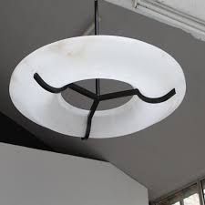 Anneau Pendant Lamp In Alabaster By Eric Schmitt At Private Residence Paris Unique Light Fixtures Unique Lighting Pendant Lamp