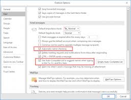 Outlook Email Address Auto Resolution Vs Auto Complete