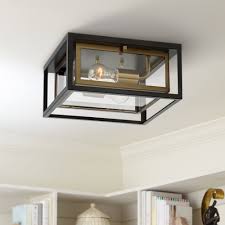 Possini Euro Design Modern Outdoor Ceiling Light Fixture Led Mixed Metal Black Brass 6 Double Box Clear Glass House Porch Patio Walmart Com Walmart Com