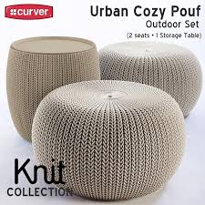 Check spelling or type a new query. Curver Cozy Urban Knit Outdoor Furniture Set 2 Seats Table The Home Shoppe