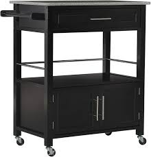 Free delivery and returns on ebay plus items for plus members. Linon Cameron Granite Top Kitchen Cart 36 02 X 24 02 X 17 99 Black Kitchen Islands Carts Amazon Com
