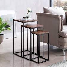 Ilderton Square Nesting Table Set Walmart Com Nesting Tables Nesting Accent Tables Accent Table Sets
