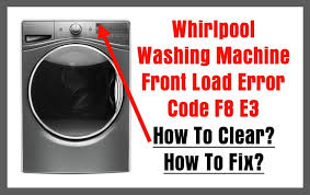 Unplug washer or disconnect power. Whirlpool Washing Machine Front Load Error Code F8 E3 How To Fix