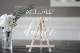 Alcohol At Weddings Buying For Byo Wedding Decorations Bar Signage Acrylic Sign