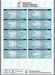 Medeama sc will host wafa at the tarkwa t&a park. Ghana Premier League Fixtures Announced For 2020 21 Season Africa Global Radio