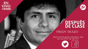 📌MAÑANA Estaremos con el administrador general del municipio de Quito, Freddy  Erazo, para conversar sobre el presupuesto de la ciudad. ¿Cómo se manejarán  los $830,9 millones para este año? #DespuésdeClase. ¡Te esperamos! 🔽
