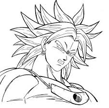 Resultado de imagen de copias de goku para pintar dibujos. Imagenes De Broly Para Colorear Novocom Top