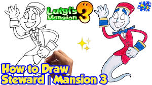 Golden goobs are ghosts found in luigi's mansion 3.they are rare, golden versions of goobs, and they are the successor to gold greenies from luigi's mansion: How To Draw Steward From Luigi S Mansion 3 Easy Step By Step Drawing Youtube