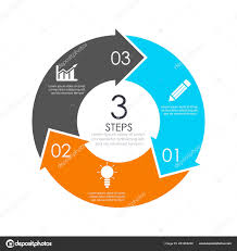 Vector Circle Chart Infographic Template Arrow Cycle Diagram