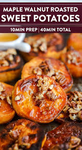 Maple Pecan Roasted Sweet Potato Slices Roasted Sweet Potatoes Roasted Sweet Potato Slices Sweet Potato Recipes Roasted