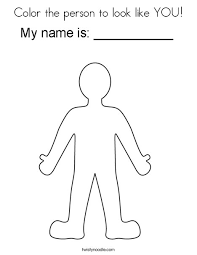 Outline of person coloring pages are a fun way for kids of all ages to develop creativity, focus, motor skills and color recognition. Color The Person To Look Like You Coloring Page Twisty Noodle