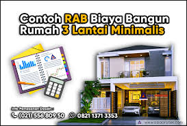 Rehab smkn 5 madiun 2008. Contoh Rab Biaya Bangun Rumah 3 Lantai Minimalis Asia Arsitek