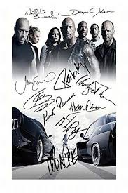 Fast and furious 8 ou the fate of the furious en vo est un film réalisé par f. Fast And The Furious 8 The Fate Of The Furious Cast Of 10 Autographed Signed A4 21cm X 29 7cm Poster Photo Customizacao De Carros Velozes E Furiosos Filmes