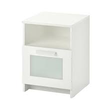 Ikea offers quite a number of bedside tables on their website; Brimnes Bedside Table White 39x41 Cm Ikea