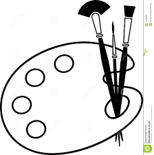 Art Black And White Art Palette Clipart Black And White White Paint Clip Art Paint Palette Free Clip Art
