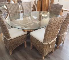 Find the perfect home furnishings at hayneedle, where you can buy online while you explore our room designs and curated looks for tips, ideas & inspiration to help you along the way. Make A Statement Impress Your Guests With Our Fantastic Teak Root 6 Seater Dining Set Featu Natural Dining Chairs Glass Kitchen Tables 6 Seater Dining Table